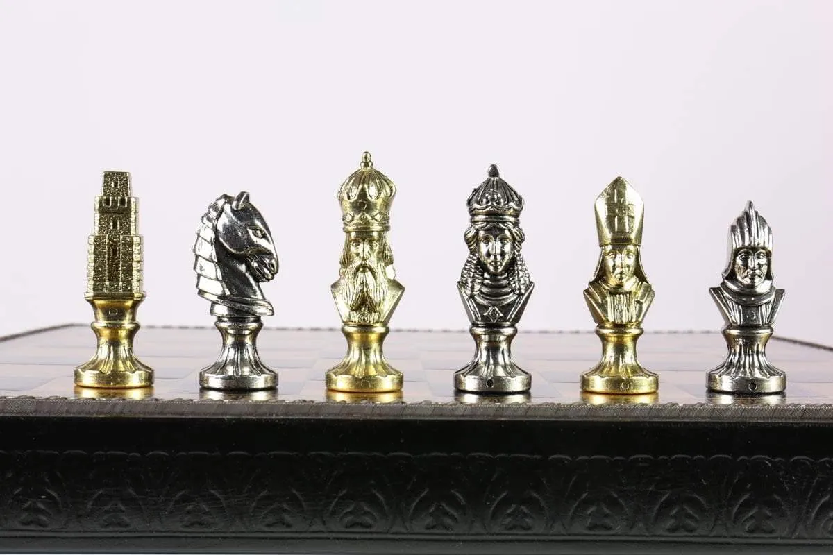 Metal Moncada Style Chess Men