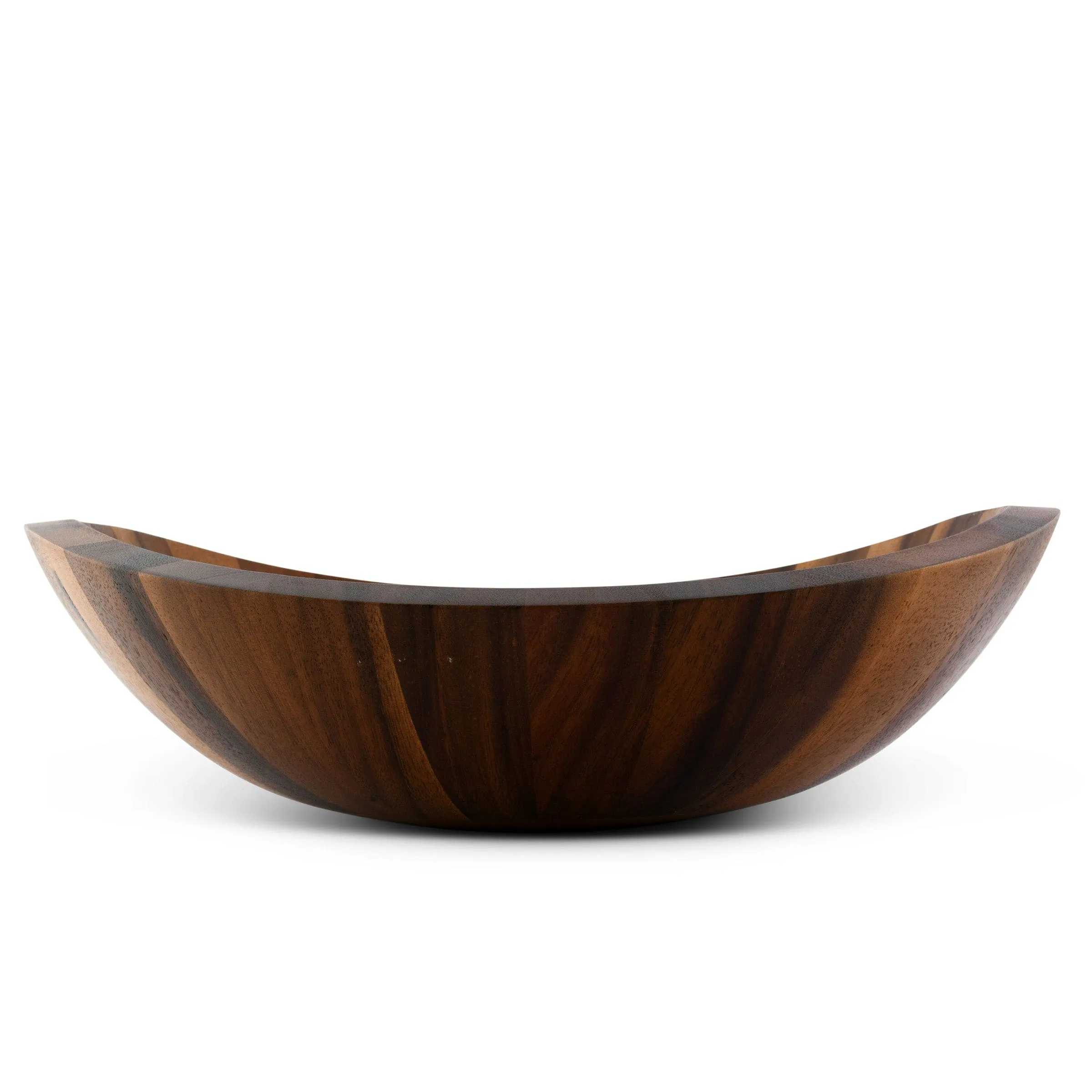 Munich Pattern Large Acacia  Wood Salad Bowl