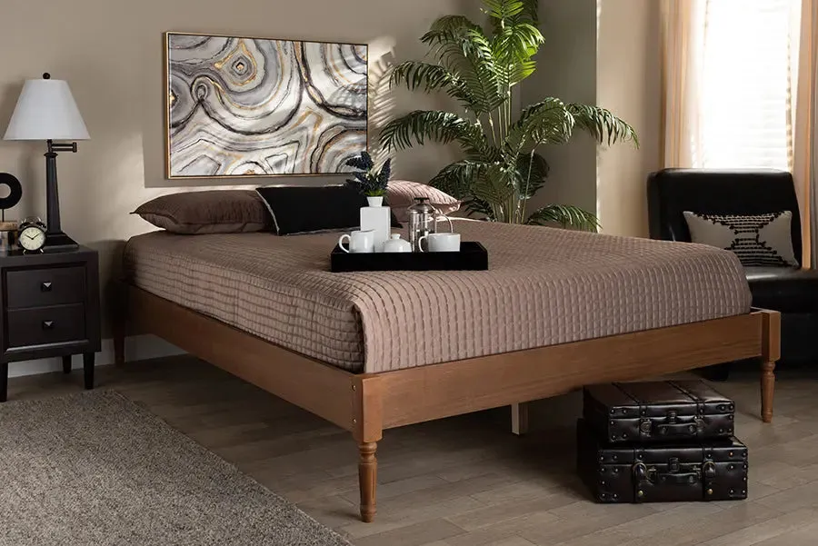 Natalie Ash Walnut Wood Platform Bed (Full)