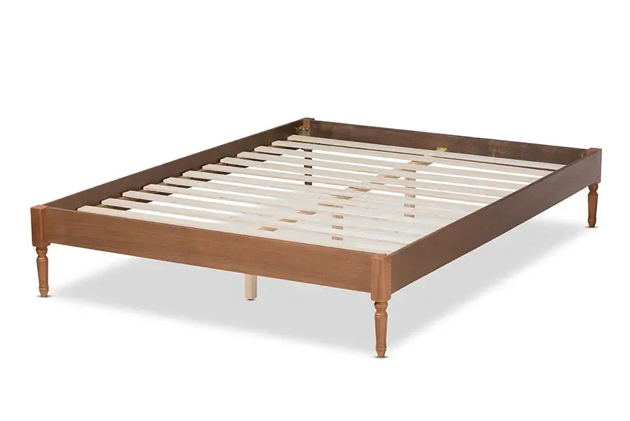 Natalie Ash Walnut Wood Platform Bed (Full)