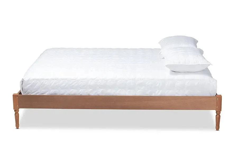 Natalie Ash Walnut Wood Platform Bed (Full)