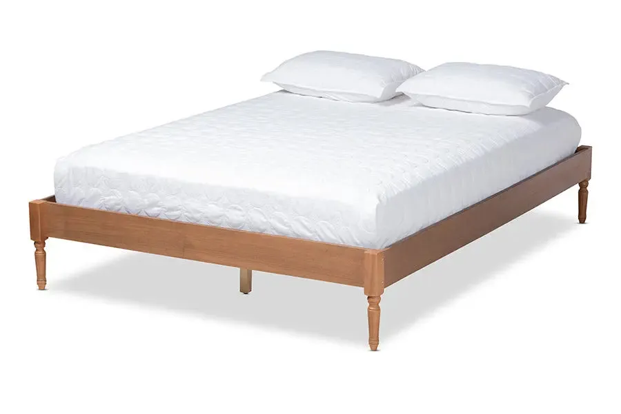 Natalie Ash Walnut Wood Platform Bed (Full)