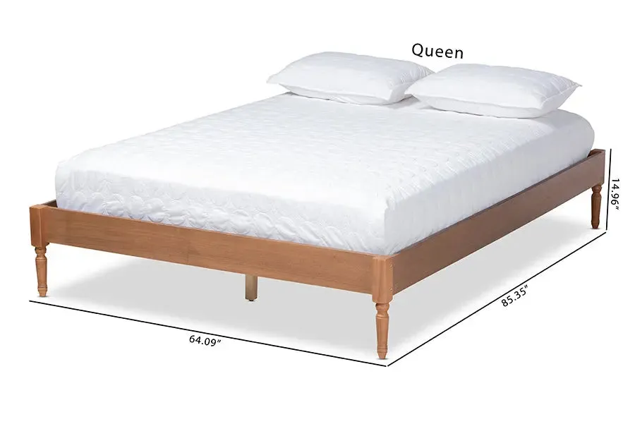 Natalie Ash Walnut Wood Platform Bed (Full)