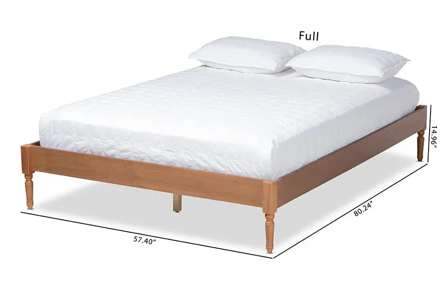 Natalie Ash Walnut Wood Platform Bed (Full)