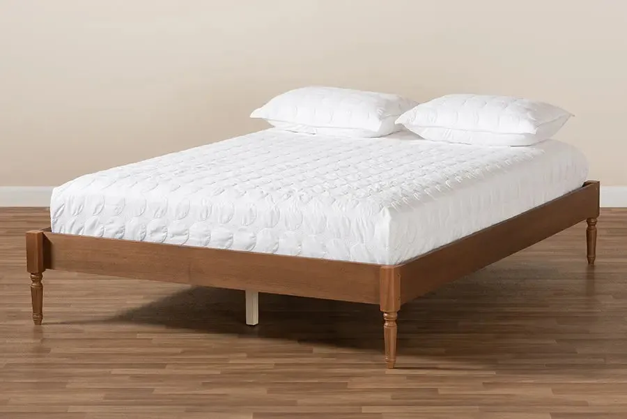 Natalie Ash Walnut Wood Platform Bed (Full)