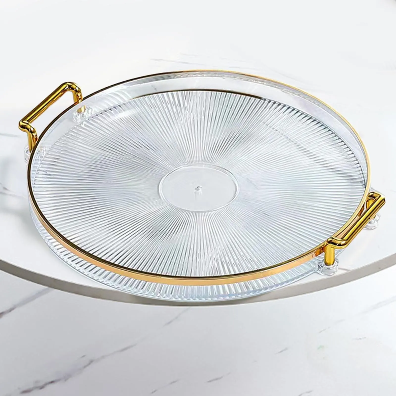 Nordic Style Round Serving Tray with Handles