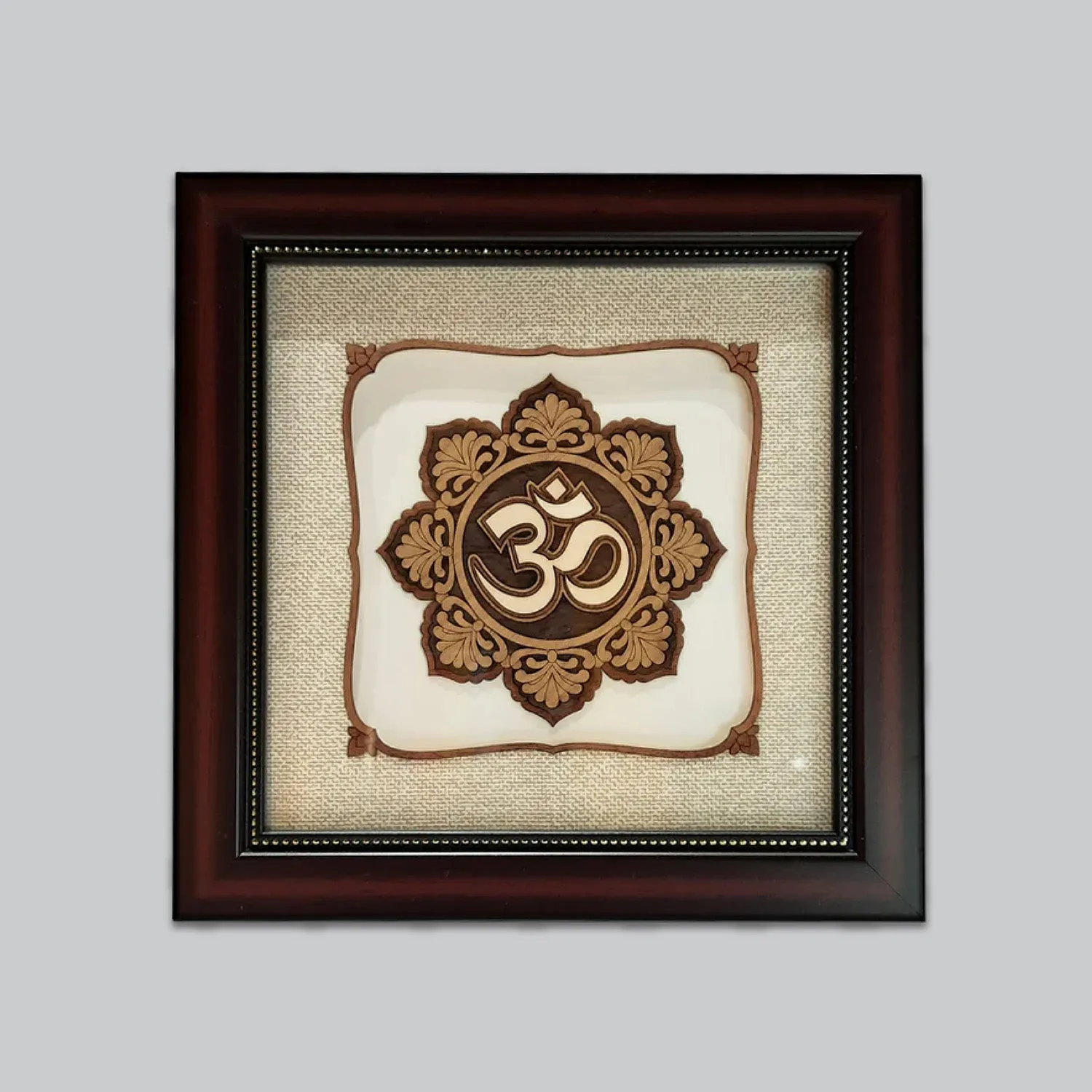 Om Wooden Art Frame 8 x 8 in