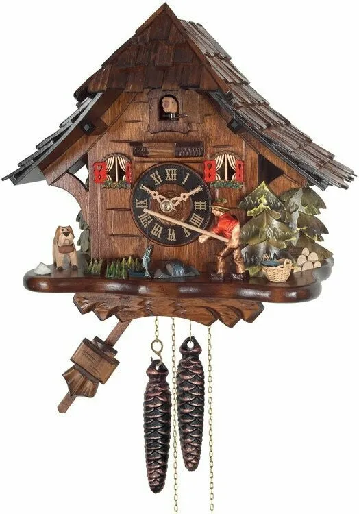 One Day Cuckoo Clock Cottage - Fisherman Raises Fishing Pole