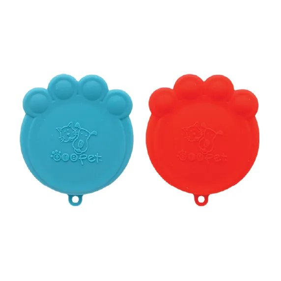 ORE Pet Paw Can Cover Set Red & Blue