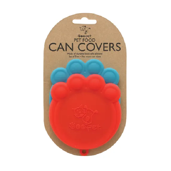 ORE Pet Paw Can Cover Set Red & Blue