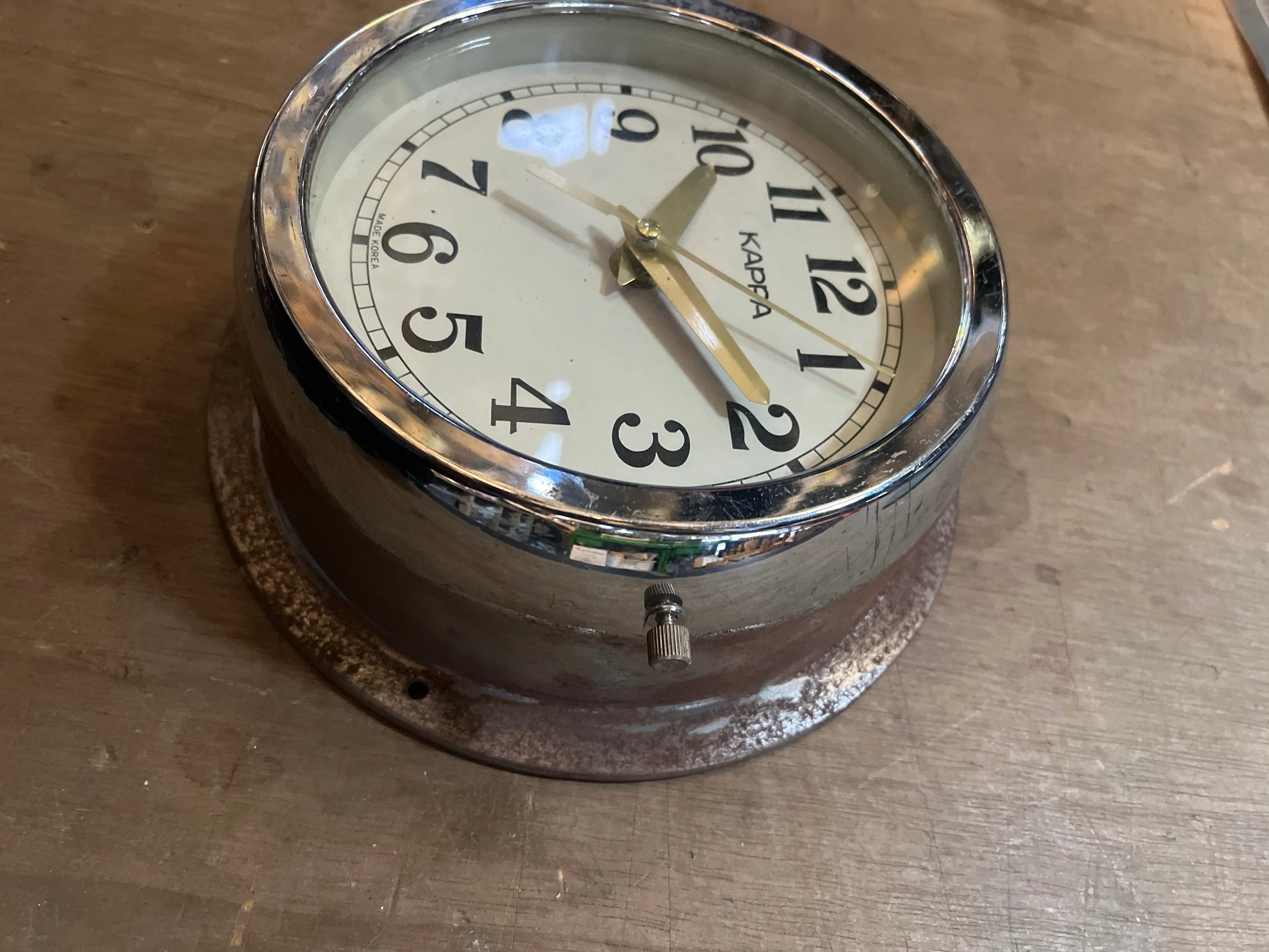 Original Kappa Salvaged Ships Clock Origianal Sea marine Polished