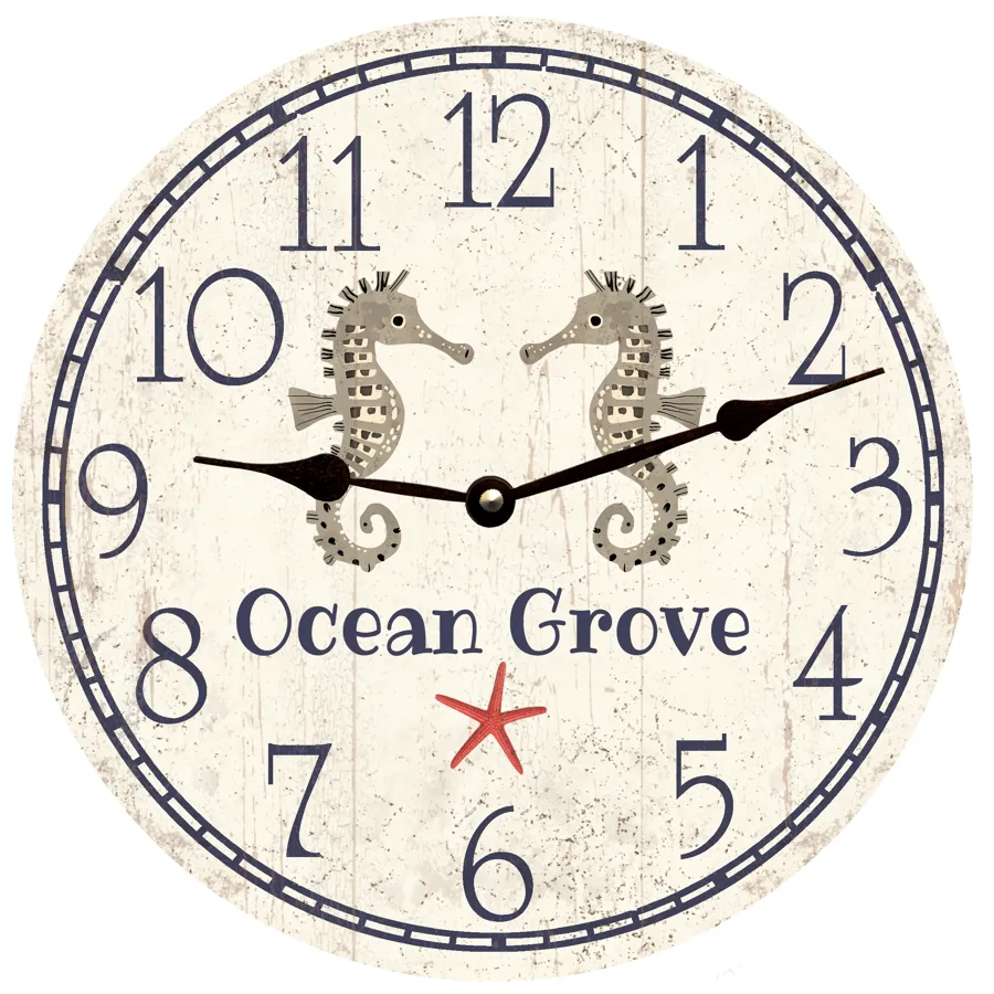 Personalized Beach Clock - Custom Coastal Home Decor