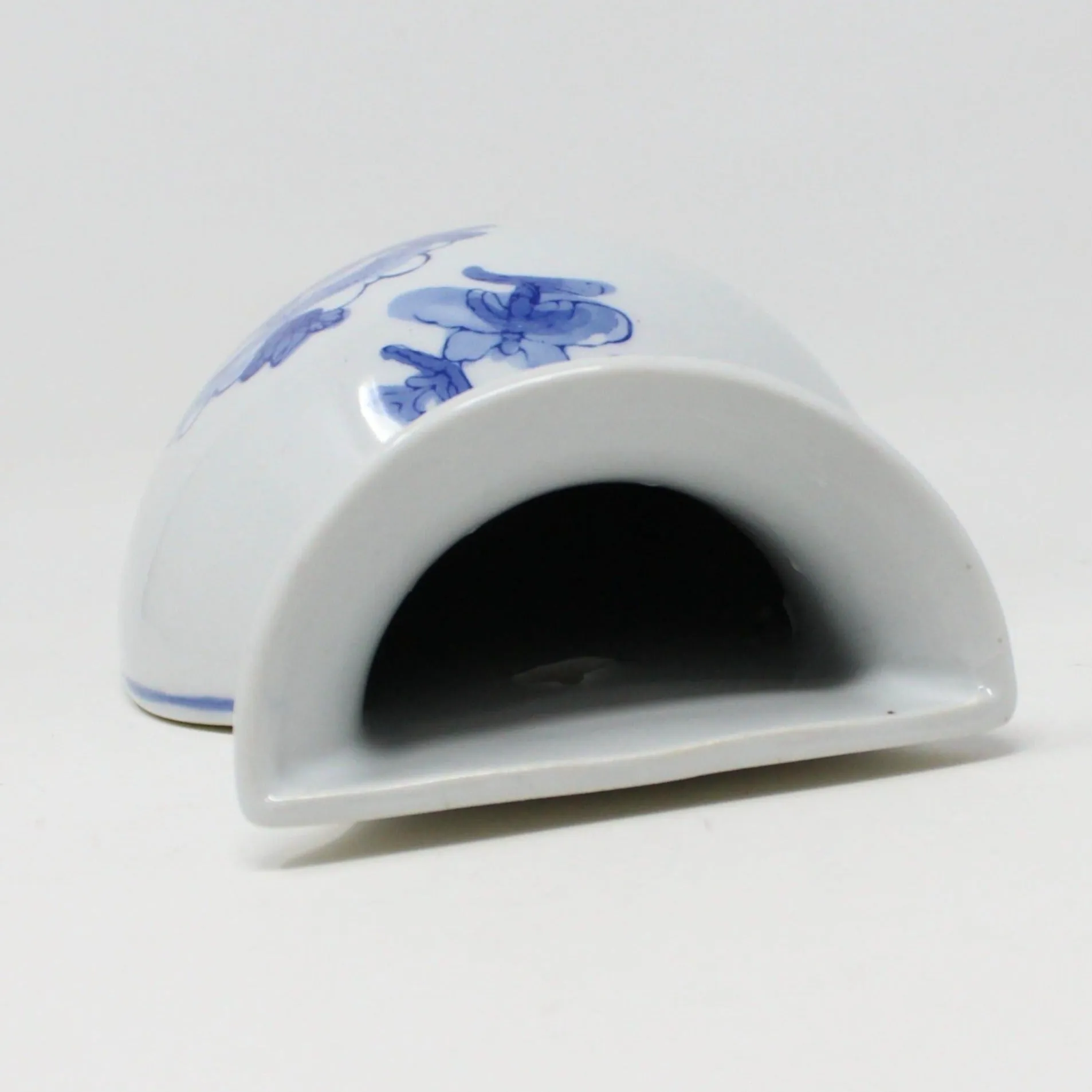 Planter / Wall Pocket Vase, Oriental Blue and White Floral