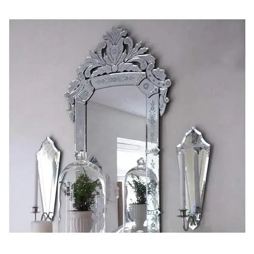 Quality Glass Venetian Elegance Handcrafted Decorative Wall Mirror,Exquisite Home Décor Accent for Living Room, Bedroom, or Entryway 32 x 54 Inch (Model V10)