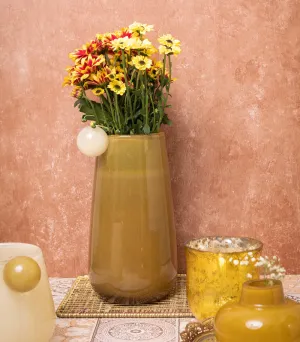 Retro Bubble Vase - Mustard