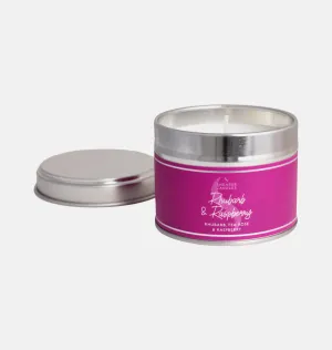 Rhubarb and Raspberry Small Tin Candle