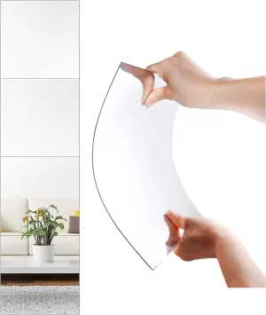 SAHASTRA Very Big 4 pcs Mirror Stickers for Wall Decor Sticker not Real Mirror,Decorative perpose only (15cm 4 pcs)