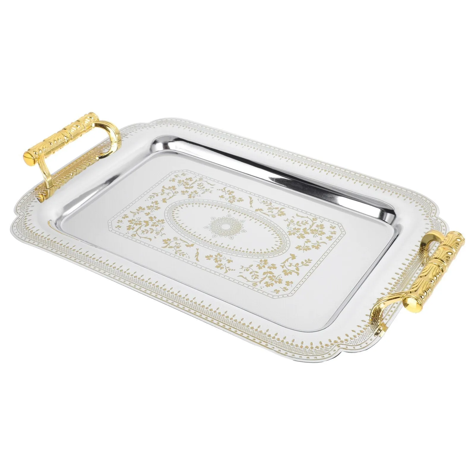 Serving Plate - Metal Coffee Cake Dessert Tray