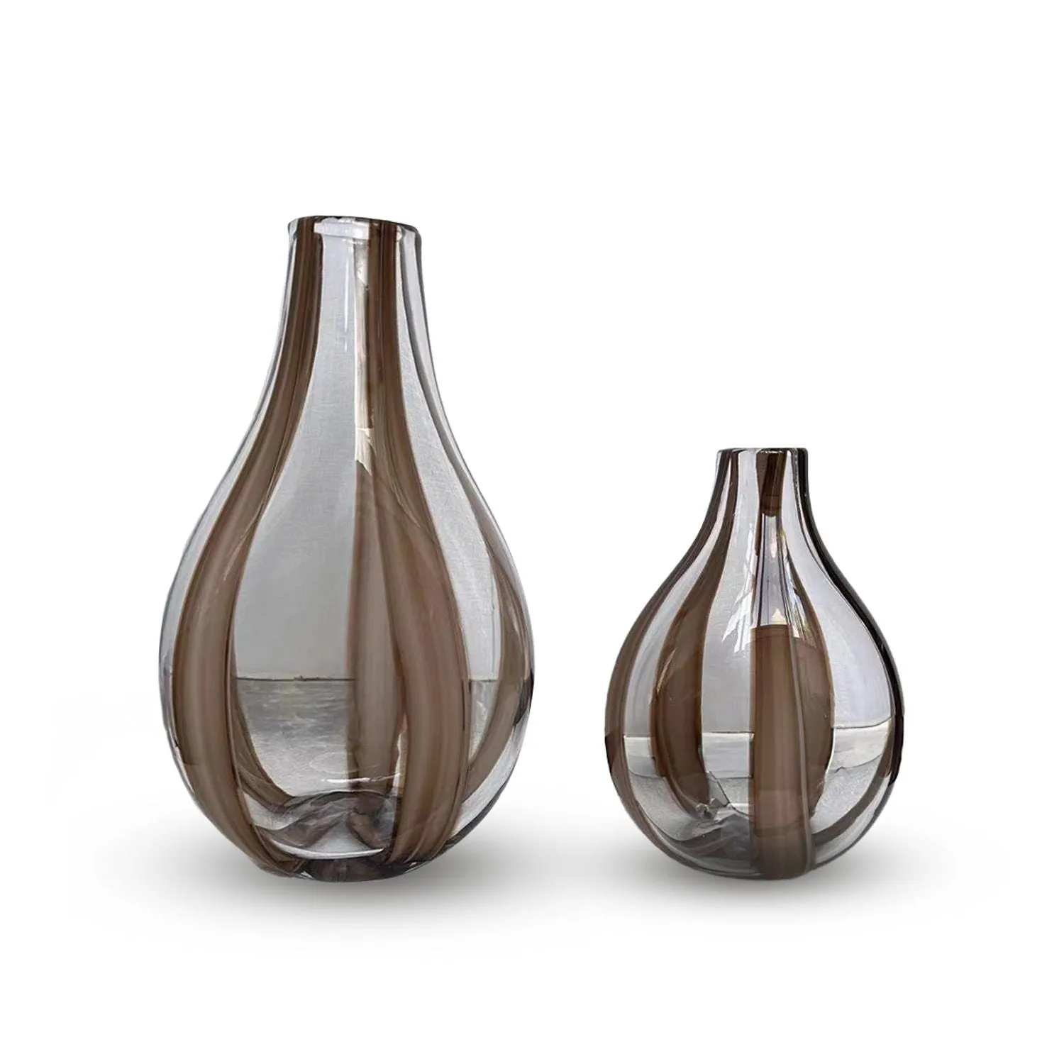 Set of Two Vases-Teardrop Art Deco-Housewarming-Hostess Gift-Modern Luxury-Contemporary