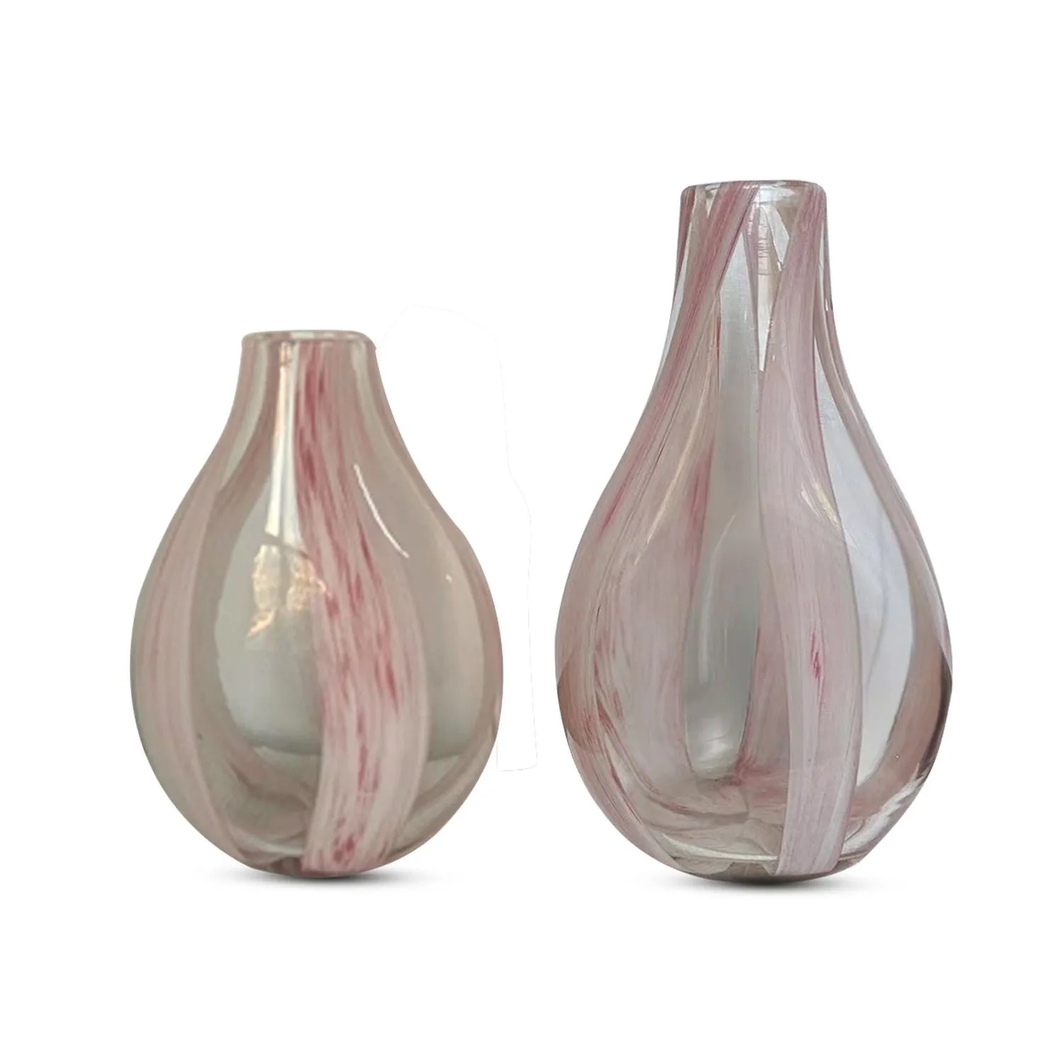 Set of Two Vases-Teardrop Art Deco-Housewarming-Hostess Gift-Modern Luxury-Contemporary