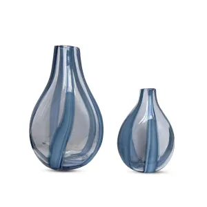 Set of Two Vases-Teardrop Art Deco-Housewarming-Hostess Gift-Modern Luxury-Contemporary