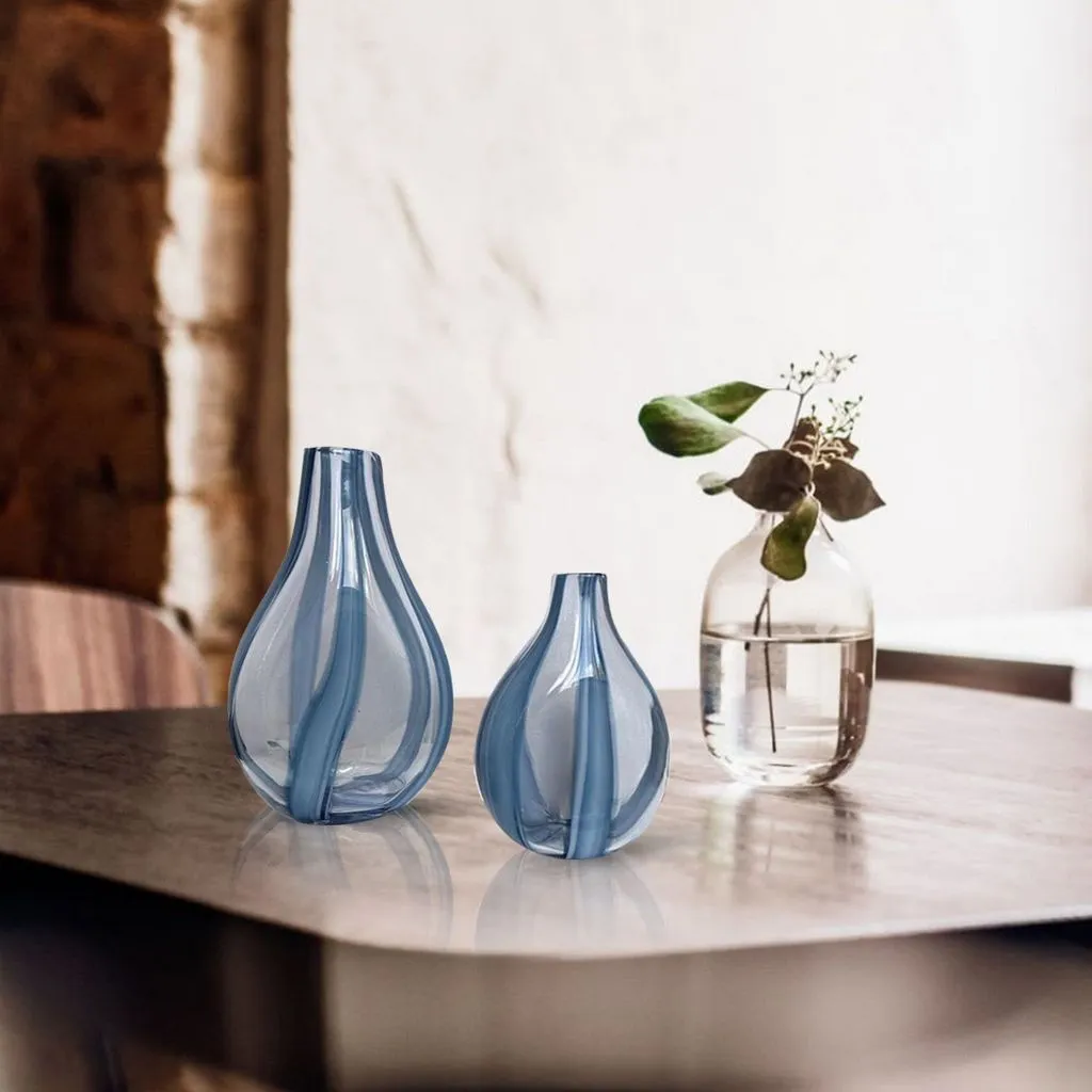 Set of Two Vases-Teardrop Art Deco-Housewarming-Hostess Gift-Modern Luxury-Contemporary