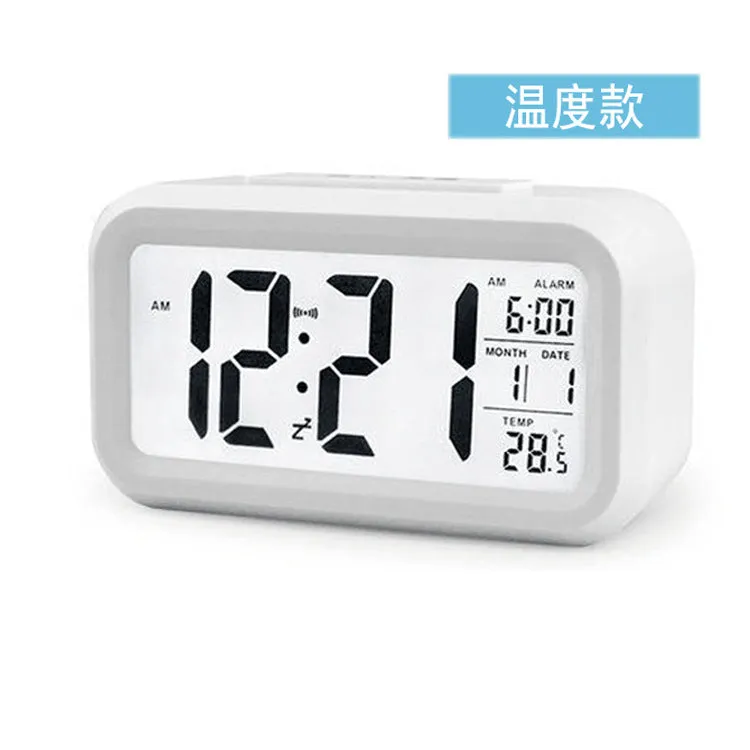 Smart Clock Rechargeable Lazy Snooze Alarm Clock Mute Backlight Electronic Clock Creative Digital Clock Gift