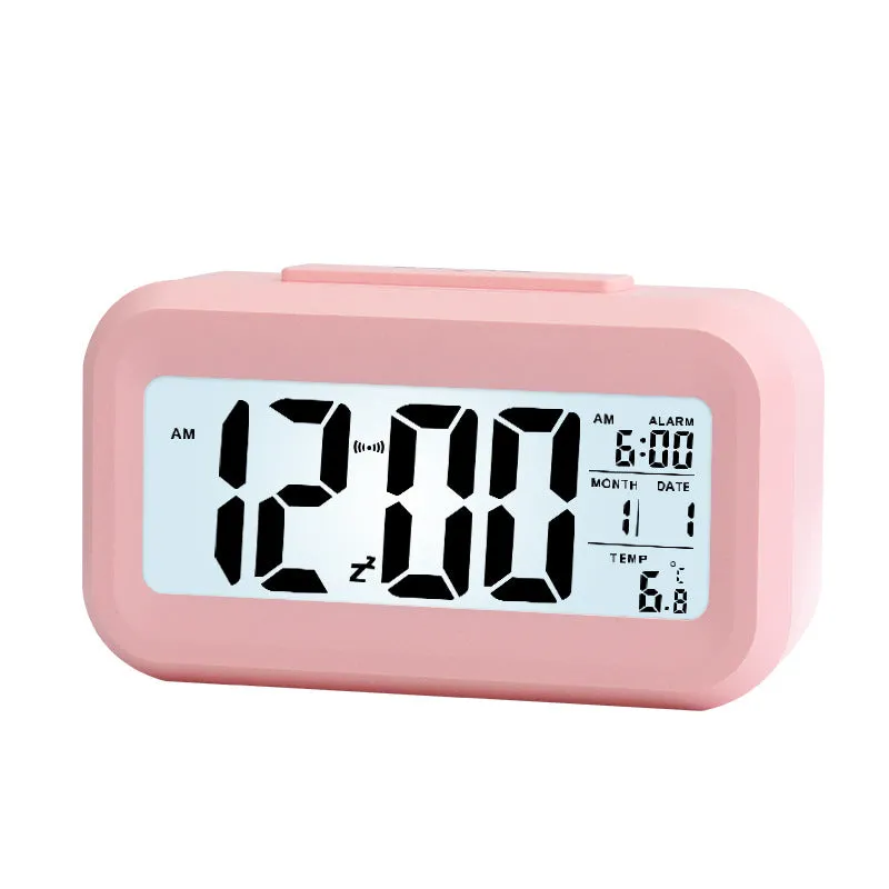 Smart Clock Rechargeable Lazy Snooze Alarm Clock Mute Backlight Electronic Clock Creative Digital Clock Gift