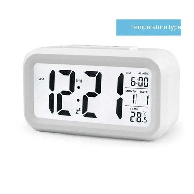 Smart Clock Rechargeable Lazy Snooze Alarm Clock Mute Backlight Electronic Clock Creative Digital Clock Gift