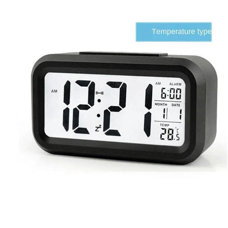 Smart Clock Rechargeable Lazy Snooze Alarm Clock Mute Backlight Electronic Clock Creative Digital Clock Gift