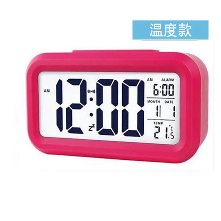 Smart Clock Rechargeable Lazy Snooze Alarm Clock Mute Backlight Electronic Clock Creative Digital Clock Gift