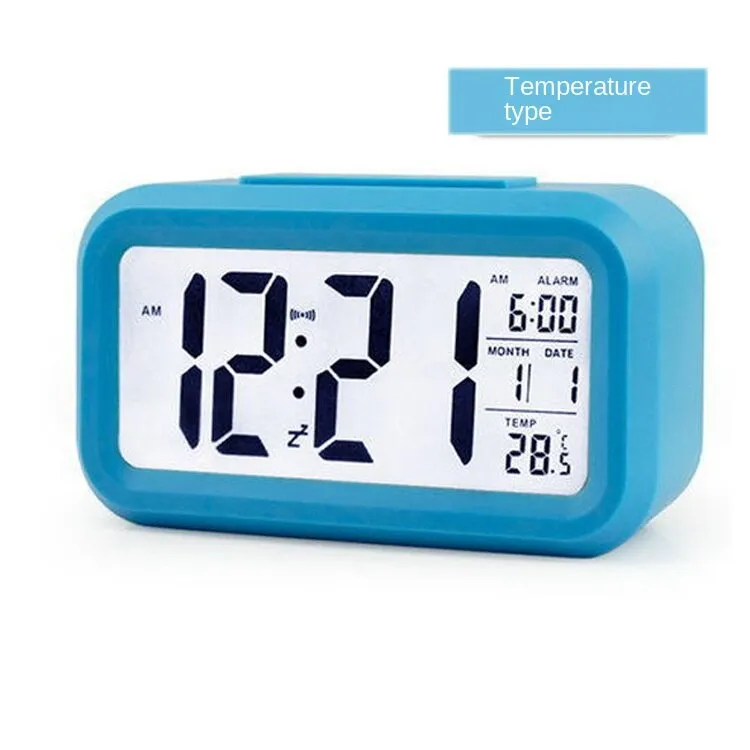 Smart Clock Rechargeable Lazy Snooze Alarm Clock Mute Backlight Electronic Clock Creative Digital Clock Gift