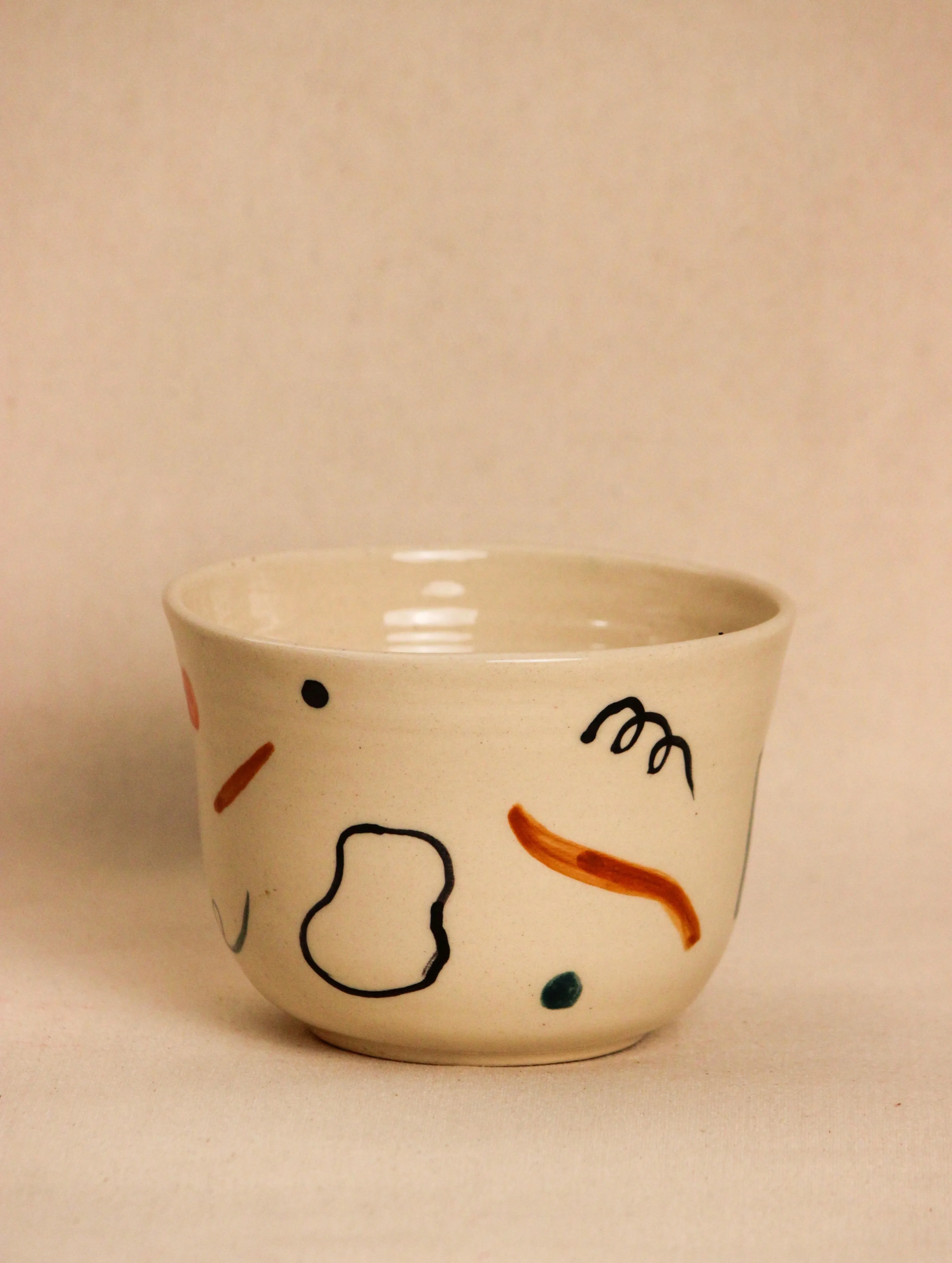 Summer Swirls Hand-painted Noodle/Ramen Bowl