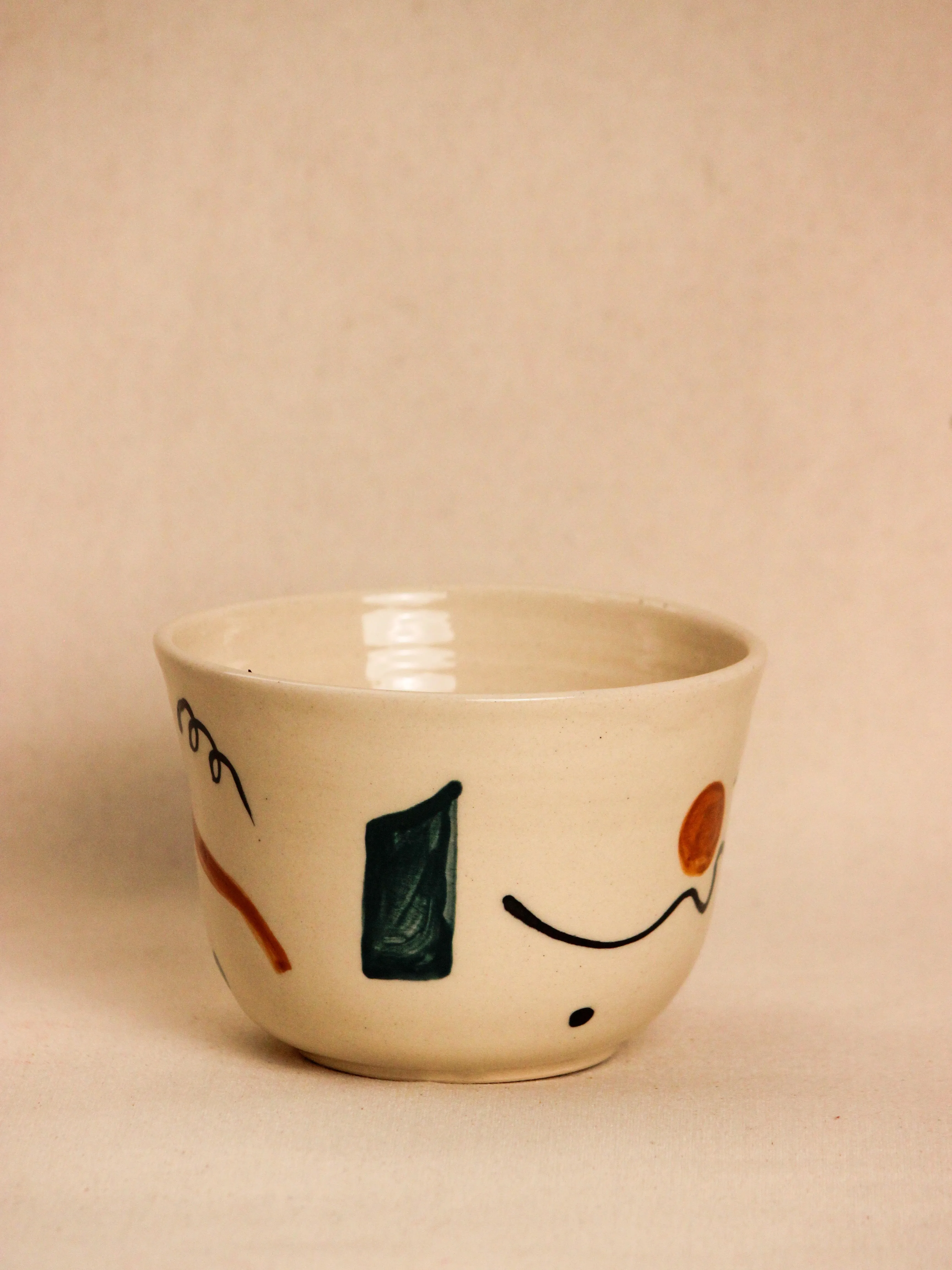 Summer Swirls Hand-painted Noodle/Ramen Bowl