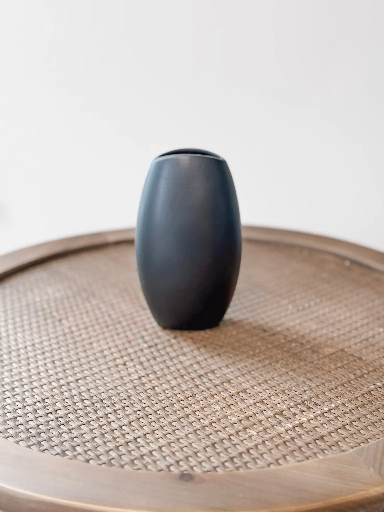 Tall Modern Matte Black Vase