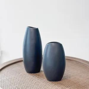 Tall Modern Matte Black Vase