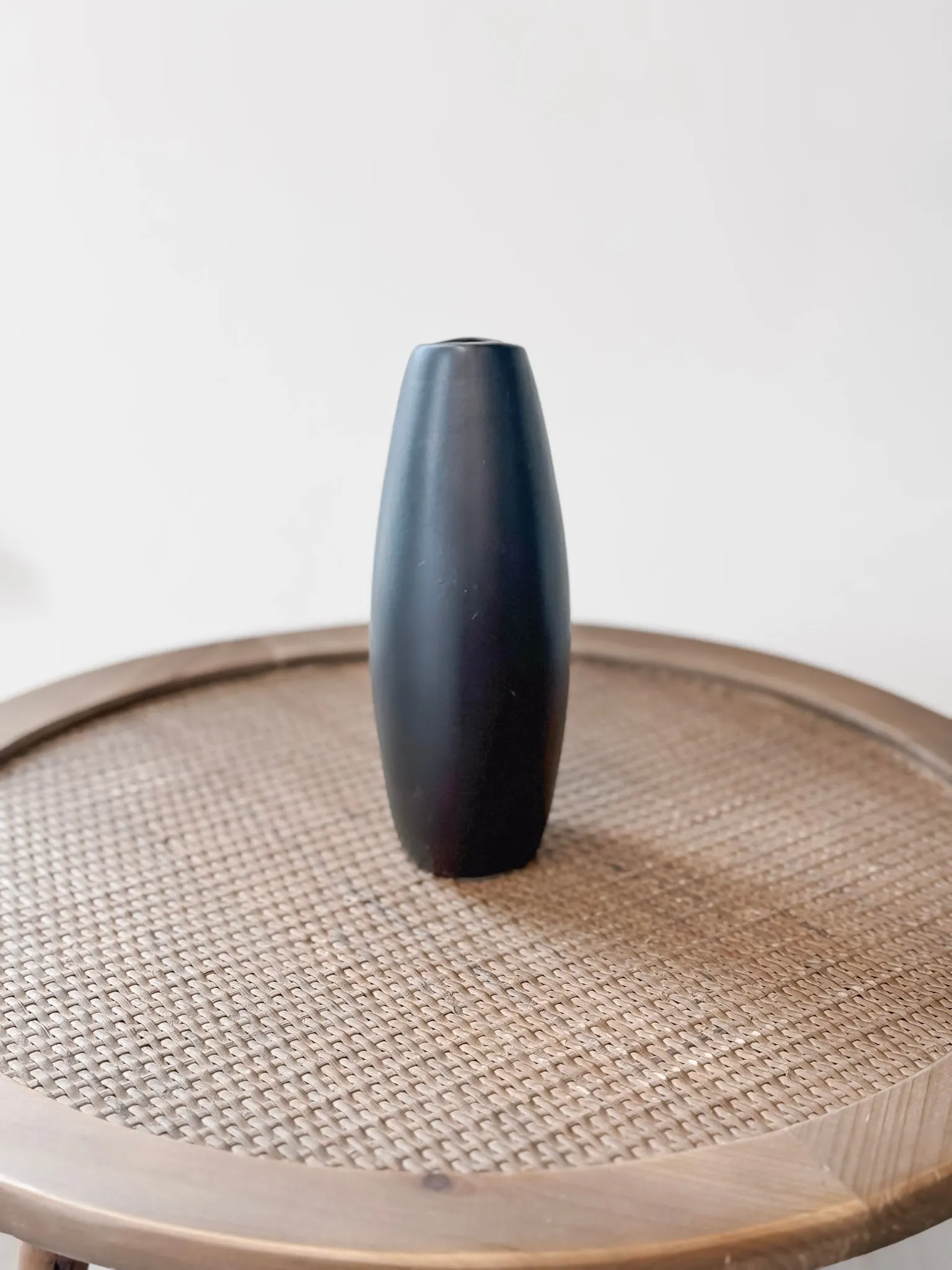 Tall Modern Matte Black Vase