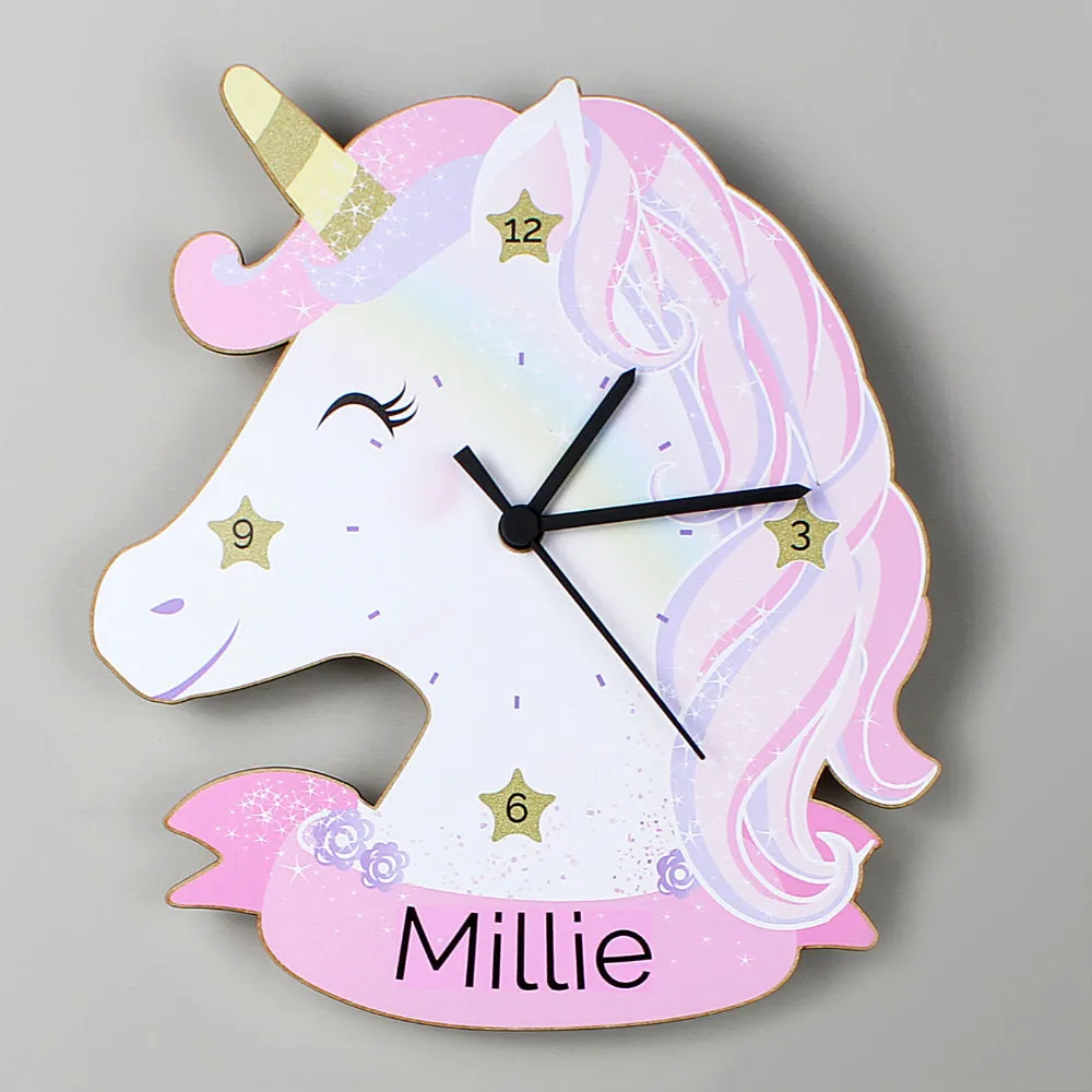 Unicorn Wall Clock - Personalised