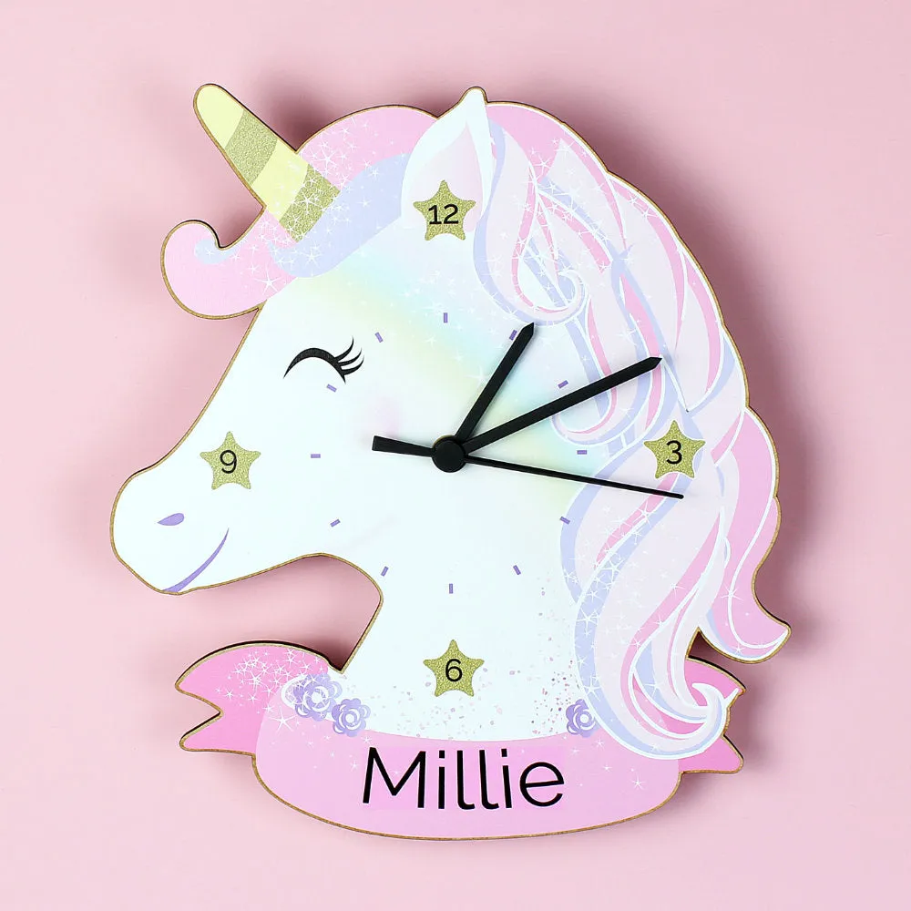 Unicorn Wall Clock - Personalised