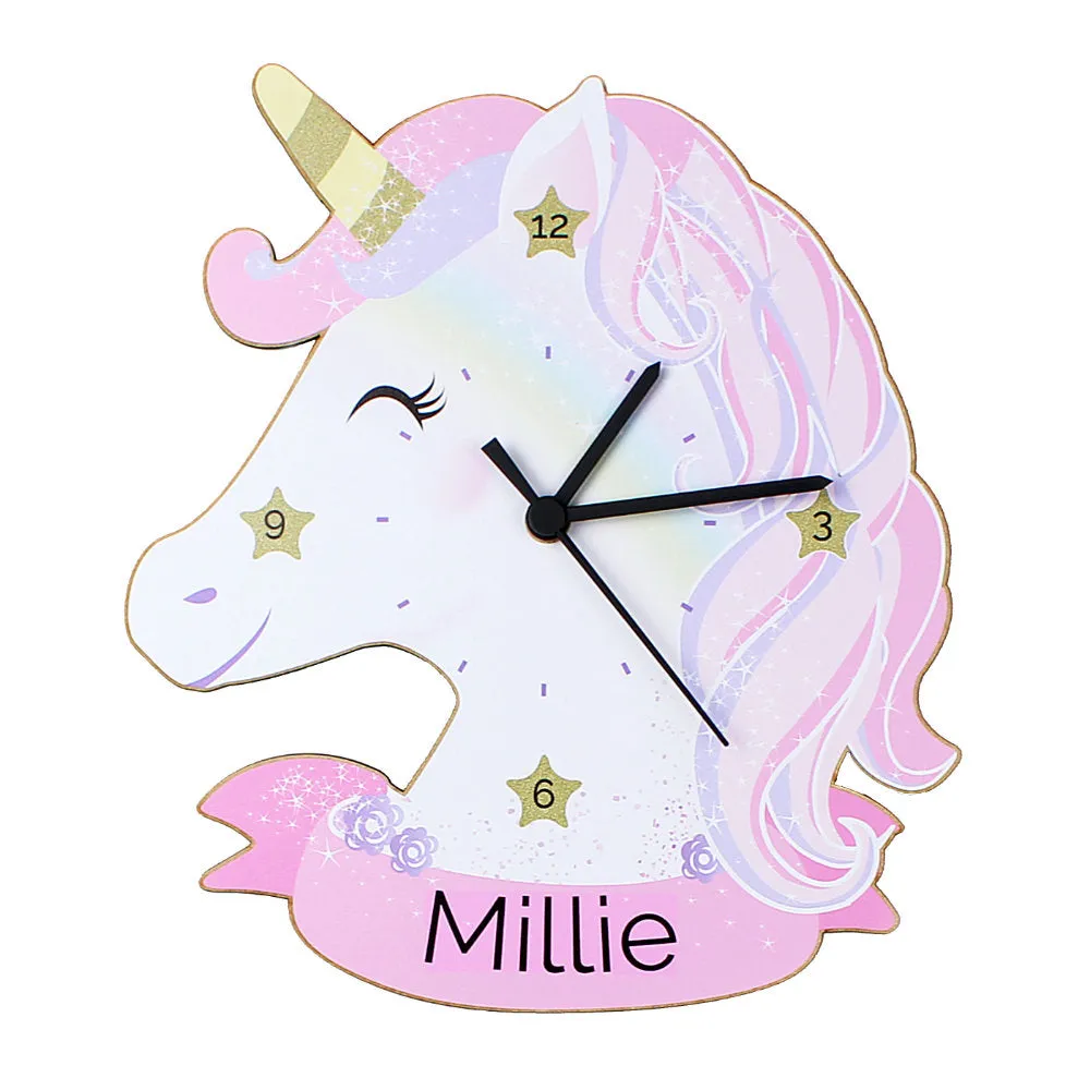 Unicorn Wall Clock - Personalised