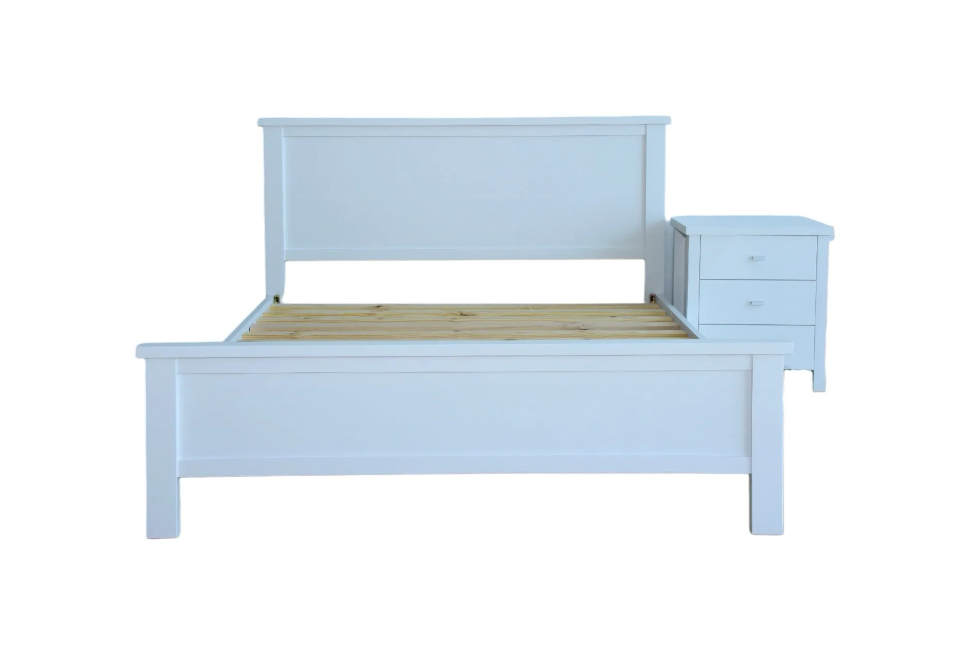 Venice Bed Frame Soild Pine White / Orange