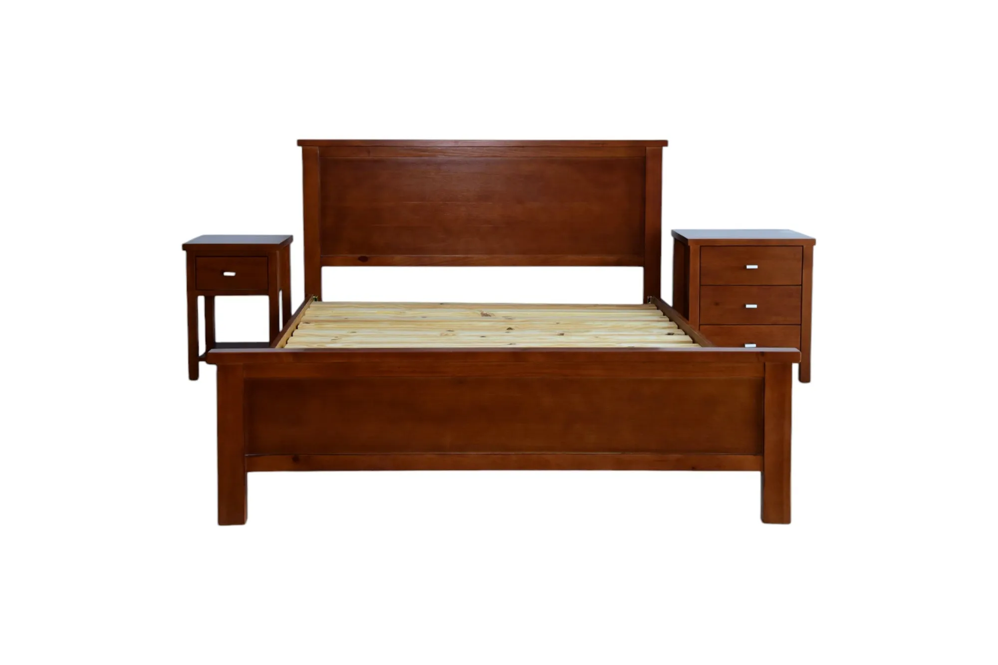 Venice Bed Frame Soild Pine White / Orange