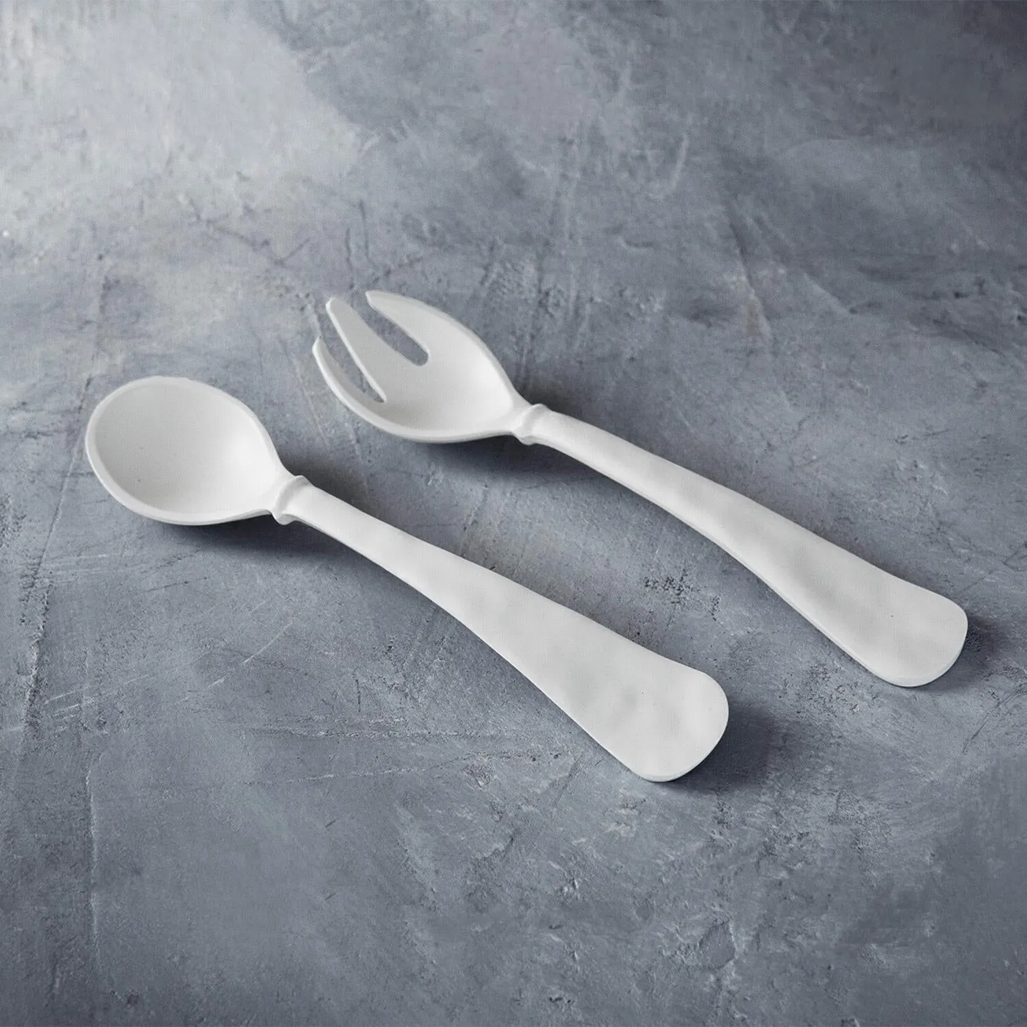 Vida Nube Salad Servers in White