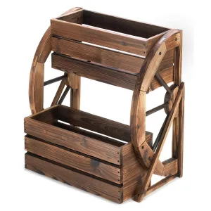 Wagon Wheel Double-Tier Planter