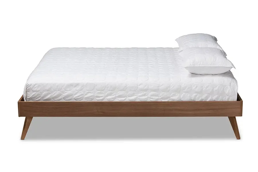 Willow Walnut Brown Wood Platform Bed (Queen)