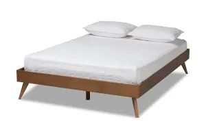 Willow Walnut Brown Wood Platform Bed (Queen)