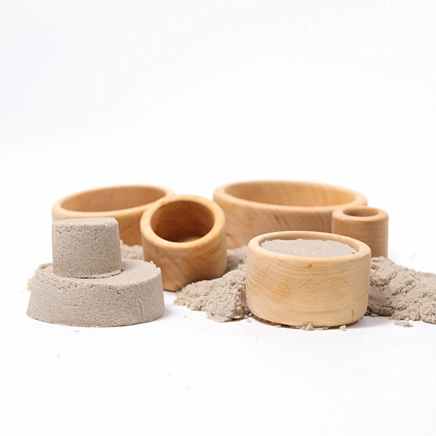 Wooden set of small bowls - Natural